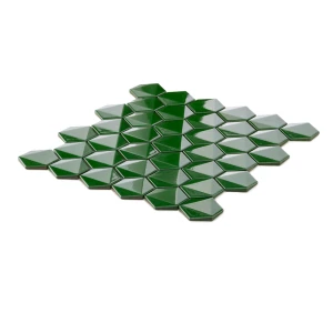 Ceramik Studio 3D Hex Green 30x27,4 zielona mozaika heksagonalna połysk