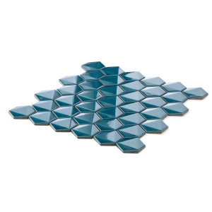 Ceramik Studio 3D Hex Turquise 30x27,4 mozaika heksagonalna turkusowa w połysku
