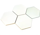 Mozaika ceramiczna ścienna - 3 heksagony białe 1 lustrzany Ceramik Studio Heksagon White&Mirror 36x25