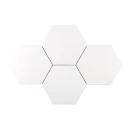 Dekoracyjna mozaika ceramiczna ścienna, biały mat, kształt heksagonów Ceramik Studio Heksagon White Mat 36x25