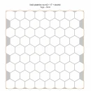 Dekoracyjna mozaika ceramiczna ścienna, biały mat, kształt heksagonów Ceramik Studio Heksagon White Mat 36x25 - rysunek techniczny