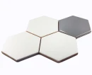 Dekoracyjna mozaika ceramiczna ścienna, biało-szara, kształt heksagonów Ceramik Studio Heksagon White&Light Grey 36x25
