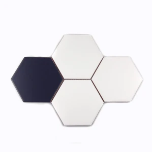 Ceramik Studio Heksagon White&Black 36x25 biało-czarna mozaika heksagonalna ścienna