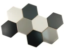 Dekoracyjna mozaika ścienna ceramiczna Ceramik Studio Heksagon Black&Grey&White 36x25 w kształcie heksagonów i odcieniach czerni, szarości i bieli