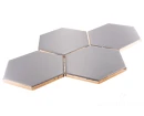 Mozaika ceramiczna ścienna, szara, kształt heksagonów Ceramik Studio Heksagon Light Grey 36x25