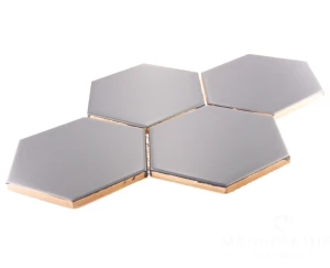 Ceramik Studio Heksagon Light Grey 36x25 szara mozaika ceramiczna ścienna heksagonalna