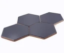 Dekoracyjna ciemnoszara mozaika ceramiczna ścienna heksagonalna Ceramik Studio Heksagon Dark Grey 36x25