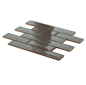 Ceramik Studio Modena Timber 30,8x30,3 brązowa mozaika ścienna w kształcie cegiełek