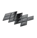 Dekoracyjna mozaika ceramiczna ścienna czarny połysk w kształcie rombów Ceramik Studio Unique Black 31,4x22,7