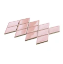 Ceramiczna różowa mozaika ścienna w kształcie rombów połysk Ceramik Studio Unique Pink 31,4x22,7