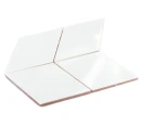 Mozaika ceramiczna ścienna biały połysk, w kształcie rombów Ceramik Studio Romb White Glossy 2 - 21x24