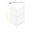 Zielona mozaika ceramiczna ścienna matowa w kształcie rombów Ceramik Studio Romb Khaki Mat 2 - 21x24 - rysunek techniczny