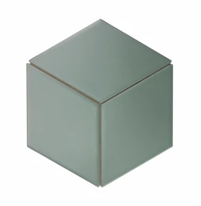 Ceramik Studio Romb Khaki Mat - 21x24 zielona mozaika ścienna matowa w kształcie rombu