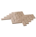Ceramiczna mozaika ścienna jodełka beżowa w połysku Ceramik Studio Vibrant Taupe 26,2x31,4