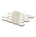 Ceramiczna kremowa mozaika dekoracyjna ścienna w połysku Ceramik Studio Widget Linen 26,7x27