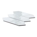 Ceramiczna, ścienna mozaika dekoracyjna biały połysk Ceramik Studio Tristar Snow 25,2x30,7