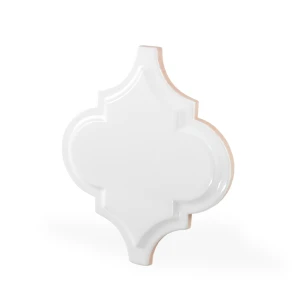 Ceramik Studio Arabeska White Palace Glossy 12,5x14,5 płytka dekoracyjna ścienna arabeska biały połysk