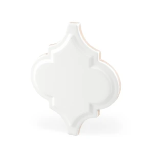 Ceramik Studio Arabeska White Palace Mat 12,5x14,5 dekoracyjna matowa płytka ścienna biała arabeska