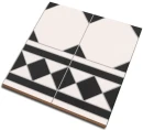 Realonda Oxford Negro Cenefa 33x33