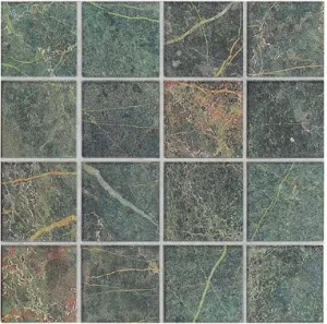 WOW Marble Pixel Green R11 15x15 142012 antypoślizgowa płytka imitująca kamień pochodzenia hiszpańskiego