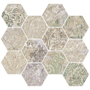 Aparici Bohemian Blend Natural Mosaico 28x30 mozaika gresowa patchwork
