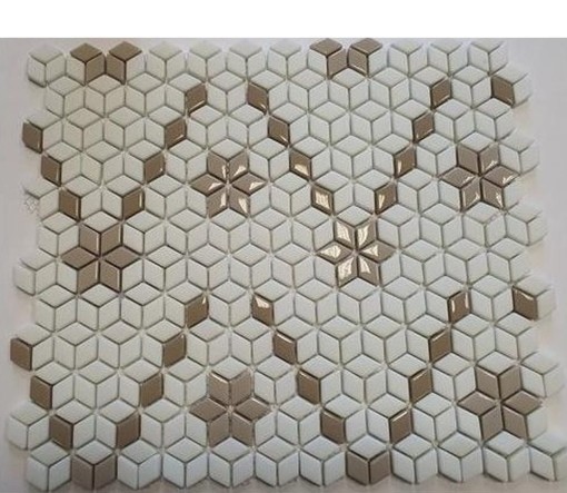 Mozaika Dekoracyjna 098059 Enamel Rhombus Beige Mix Soft/Brillo 29,4x25,2