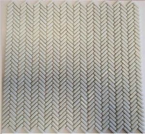 Mozaika Dekoracyjna 098047 Enamel Herringbone White Mix Soft/Brillo 28,0x30,3