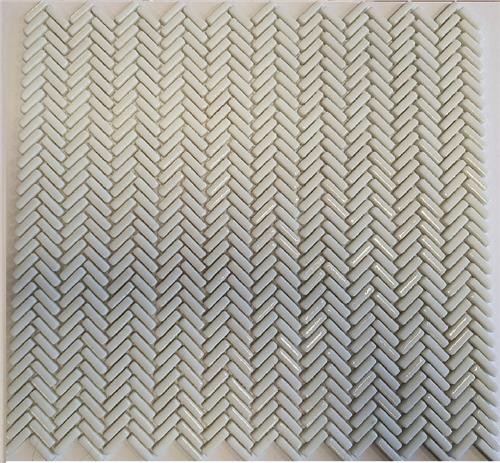 Mozaika Dekoracyjna 098046 Enamel Herringbone White Mix Soft/Brillo 28,0x30,3
