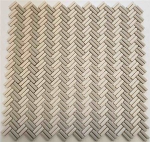 Mozaika Dekoracyjna 098058 Enamel Herringbone Beige Mix Soft/Brillo 26,3x26,9