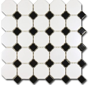 Mozaika Dekoracyjna 036052 Octagon B&W 29,5x29,5