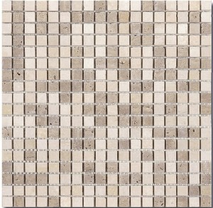 Mozaika Dekoracyjna 036054 Travertyn Beige Kostka 1,5x1,5 Plaster 30,5x30,5