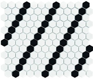 Dunin Mini Hexagon B&W Lean 26x30 mozaika heksagonalna