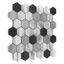 Dunin Metallic Allumi Grey Hexagon Mix 48 30x30