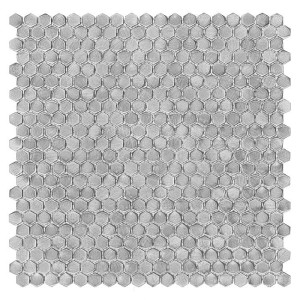 Dunin Metallic Allumi Silver Hexagon 14 30x30 mozaika heksagonalna metalowa
