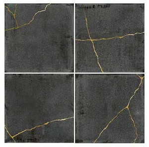 WOW Enso Kintsugi Graphite 12,5x12,5 122330 płytka ścienna dekor