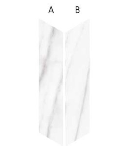 WOW Chevron B Calacatta 9,8x52,2 płytka gresowa