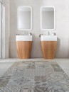 Łazienka z płytkami imitujacymi kamień Porcelanosa Dover Caliza