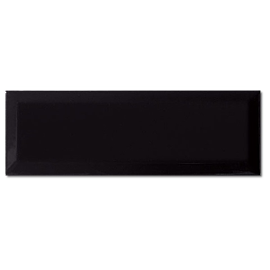 Ribesalbes Ceramica Bisel Negro Brillo 10x30 płytka ścienna