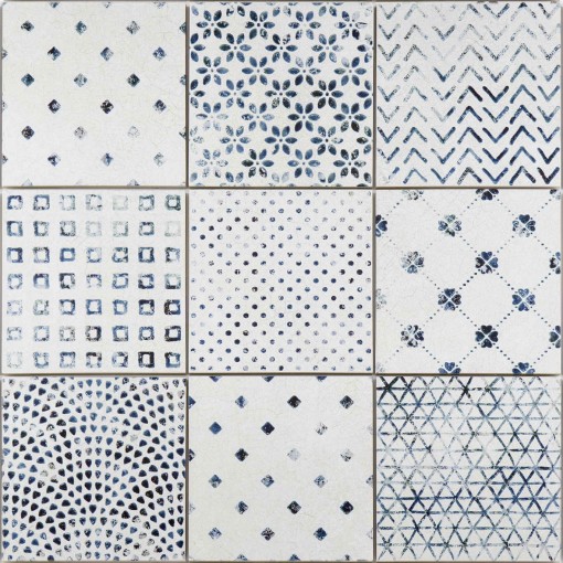 Barwolf Delft Palais Modern Vintage - Random Mix 18,5x18,5 KE-17050 płytka patchwork