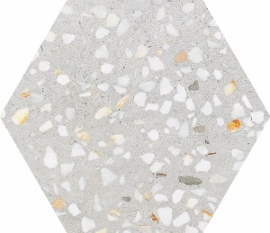 ITT Hexa Cezanne Pearl Matt 23x27 płytki heksagonalne imitujące lastryko