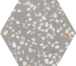 ITT Hexa Cezanne Grey Matt 23x27 płytka heksagonalna imitująca lastryko