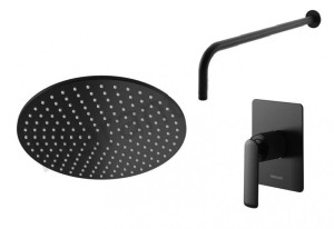 Kohlman EXPERIENCE BLACK QW220EBR30 zestaw prysznicowy z deszczownicą R30EB czarny