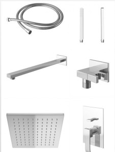 Kohlman AXIS QW210NQ30  zestaw prysznicowy z deszczownicą Q30 chrom