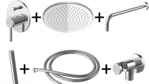 Kohlman ROXIN QW210RR40 zestaw prysznicowy z deszczownicą R40 chrom