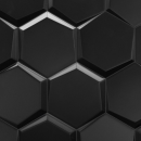 Decus Hexagon Cuna Negro Mate 17x15