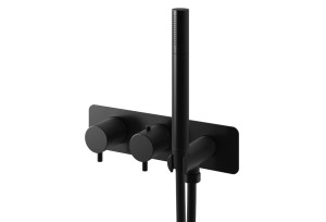 Kohlman AXEL BLACK QW265AB bateria wannowa podtynkowa termostatyczna czarna