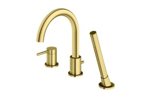 Kohlman AXEL GOLD QB241AGD bateria wannowa 3 - otworowa złota