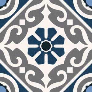 Gayafores Taco Musa Blue 16,5x16,5 płytki podłogowe patchwork