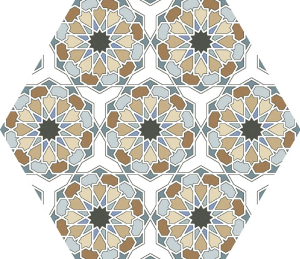 Keros Hexa Al-Andalus Mix 23x27 płytka heksagonalna patchwork marokański