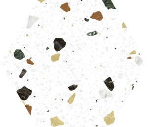 Keros Hexa Tritato Blanco 23x27 płytka heksagonalna lastryko